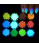 MEILINDS Night Fluorescence Pigment Ultrafine Glitter Glow Powder Nail Art Dust - 12 Colors Luminous Decor Tip Beauty Tool - Buy Online on GoSupps.com