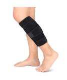 Adjustable Calf Compression Bandage - Neoprene Support for Men & Women | Reduce Swelling Alleviate Pain Aid Muscle Recovery Black - Buy Online on GoSupps.com