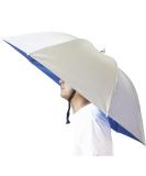 Bocampty 37 inch Hands-Free Fishing Umbrella Hat - UV Protection, Foldable Cap for Fishing, Golf, Camping, Beach, Gardening - Silver-Blue - Buy Online on GoSupps.com