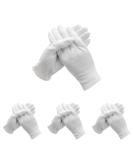 4 Pairs White Cotton Gloves for Dry Hands Eczema 100% Cotton Moisturising Soft Elastic Skincare Working Breathable Machine Washable Cloth Gloves for Womens Mens and Ladies One Size Fits Most - Buy Online on GoSupps.com