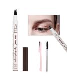Liquid Eyebrow Pen | Waterproof Brow Pencil with Micro-Fork Tips | Long-Lasting Natural Eyebrows Makeup - Chestnut/Dark Brown - Buy Online on GoSupps.com