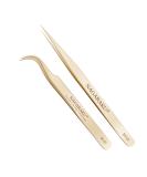 Nagaraku Eyelash Sink - Professional Precision Tweezers for Eyelash Extensions | Stainless Steel M-01 & M-02 | Curved & Straight | Volume Eyelash Tools - Buy Online on GoSupps.com