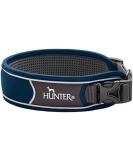 HUNTER DIVO Dog Collar - Nylon Medium Dark Blue/Grey | Durable & Stylish Pet Accessory - Buy Online on GoSupps.com