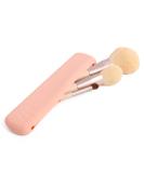 Travel Makeup Brush Holder - DEERLET Silicone Organizer Case with Magnetic Closure | Portable & Sleek Pink Makeup Brush Travel Case - Buy Online on GoSupps.com