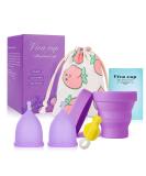 Florauspicious Reusable Menstrual Cup Set - 2 Pack (Small Pink) | Eco-Friendly Female Care - Buy Online on GoSupps.com