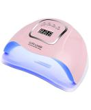 KFE Hardware 150W UV Gel Nail Lamp for Gel Polish- 4 Timers, Professional LED Nail Dryer for Curing Gel Nails, White/Pink - Buy Online on GoSupps.com