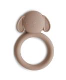 Mushie Silicone Dog Brown Baby Teether Toy - BPA-Free Teething Relief - Buy Online on GoSupps.com