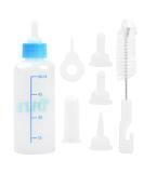 Breeding Bottle for Puppies & Kittens - 60ml & 150ml PET Milk Bottle Set with Silicone Mini Nipples - Ideal Feeding Tool for Small Pets (Blue) - Buy Online on GoSupps.com