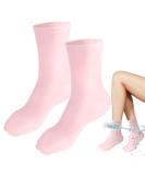 Silicone Moisturizing Socks Women Foot Spa Pedicure Silicone Socks Foot Mask Exfoliating Beach Protective Gel Socks Anti Slip Aloe Socks for Dry Cracked Feet Calluses Foot Care (Pink) - Buy Online on GoSupps.com
