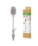 Haakaa Silicone Cleaning Brush - Reusable Baby Bottle & Pump Cleaner with Sturdy Bristles - Gray/Light Grey - Buy Online on GoSupps.com
