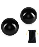 Learay 2Pcs Black Obsidian Baoding Balls, Chinese Health Exercise Massage Balls with Carry Pouch for Stress Relief Hand Exercise Balls (Black, 1.5 inch) Black 1.5 Inch - Buy Online on GoSupps.com