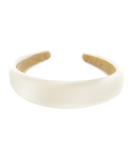 axy headband with fabric padded metallic color - ladies headband in metallic look headband hair accessory HRK2B (cream white) - Buy Online on GoSupps.com
