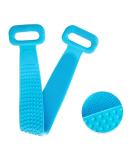 Voarge Back Brush & Scrubber - Silicone Double-Sided Shower Brush for Deep Clean & Massage | 76cm Blue - Ideal for All Skin Types - Buy Online on GoSupps.com