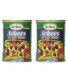Grace Ackees in Salt Water Cans 19oz (2 Pack) - Fresh Jamaican Ackee Fruit Ready to Eat - Buy Online on GoSupps.com