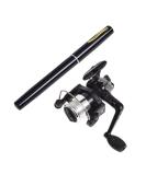 Portable Mini Fishing Rod - Compact Pen Style with Rotating Wheel & Bag for Winter Outdoor Fishing | Fishing Accessories in Black - Buy Online on GoSupps.com