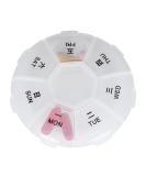 Portable Small Pill Box - 7 Compartment Daily Organizer for Travel | Secure Storage for Medicines Vitamins & Fish Oil (White - Buy Online on GoSupps.com