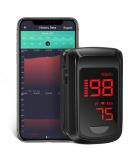 HOLFENRY Fingertip Pulse Oximeter with Bluetooth & App - SpO2 Monitor for Oxygen Saturation & Heart Rate - Black - Buy Online on GoSupps.com