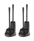 uptronic Toilet Plunger and Brush, Bowl Brush and Heavy Duty Toilet Plunger Set with Holder, 2-in-1 Bathroom Cleaning Combo with Modern Caddy Stand (Black, 2 Set) - Buy Online on GoSupps.com