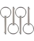 4 Pcs Quick Release Pin, Diameter 1/4", Usable Length 1-1/2", Overall Length 2", Full 316 Stainless Steel, Bimini Top Pin, Marine Hardware - Buy Online on GoSupps.com
