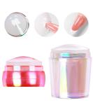 2PCS Nail Seal Stamp Silicone Stamper Heads for French Tips Manicure - Red & Colorful - Buy Online on GoSupps.com