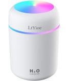 Portable Mini Humidifier with Colorful Cycling Light | 2 Mist Modes | Auto Shut-Off | Super Quiet | Ideal for Bedroom, Office, Home, Car - White - Buy Online on GoSupps.com