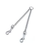 Premium DWE Metal Dog Leash - 2-Way No Tangle Double Line for Large & Medium Dogs (S-3.0mm x 50cm) | International Shipping - Buy Online on GoSupps.com