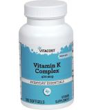 Vitacost Vitamin K Complex - 180 Softgels (K1 & K2-400 mcg) - Buy Online on GoSupps.com