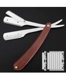 Premium Professional Barber Straight Razor | 100 Single Edge Blades | Stainless Steel Shaver for Men - Home & Salon Grooming - Buy Online on GoSupps.com
