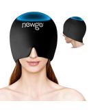 NEWGO Headache Relief Hat - Migraine Ice Cap for Tension, Sinus Pressure, Puffy Eyes - Cooling Gel & Compression - Black - Buy Online on GoSupps.com