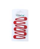6 PCS Metal Snap Hair Clips - Red Hair Grips 5CM Long - Buy Online on GoSupps.com