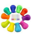 Ingjia 10-Piece Ergonomic Silicone Pencil Holders for Kids | Multi-Colored Writing Aid for Left & Right-Handed Children - Buy Online on GoSupps.com