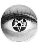 Buy Funnylene Colored Contact Lenses - Pentagram Black & White Star - 12 Monthly Soft Motif Lenses - Perfect for Halloween & Carnival - Includes Free Container - Buy Online on GoSupps.com