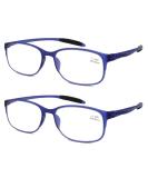 Mcoorn Reading Glasses 2 Pack - Flexible Lightweight Anti-Blue Anti-Reflective for Men & Women - Case Included 2.25x Magnification - Buy Online on GoSupps.com