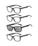 Suertree Reading Glasses - 4-Piece Set with Spring Hinge | Visual Aid for Men & Women | 1.5x Diopter | Stylish Sun Reading Glasses - Buy Online on GoSupps.com