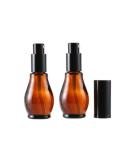 Buy Refillable Amber Glass Pump Bottles with Black Pump - 30ml | 2 Pack - Eco-Friendly & Durable | International Shipping Available - Buy Online on GoSupps.com