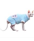 Rayminsino Hairless Cat Clothing - XS Blue for Sphynx Kittens | Highly Elastic & Comfortable Home Wear - Buy Online on GoSupps.com