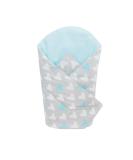 Baby Swaddle Wrap Blanket | Newborn Cotton Swaddling Sleeping Bag 0-3 Months (Blue Hearts) - Buy Online on GoSupps.com