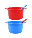 BEKECIDI Silicone Wax Heat Inserts Set - Reusable Wax Replacement for Warmers | Includes Wax Spatula - Red & Blue - Buy Online on GoSupps.com