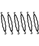 6 Pack Black Plastic Dutt Maker - Double Hook Hairstyling Tools for Twisted Braids Ponytails & More - Buy Online on GoSupps.com
