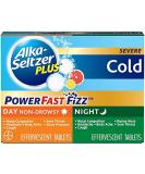 Alka-Seltzer Plus Severe Day + Night Cold PowerFast Fizz Effervescent Tablets 20ct - 20 Count Pack - Buy Online on GoSupps.com