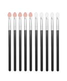 Buy Two-Color Rubber Cotton Eye Makeup Brushes - 10 PCS Sponge Applicator & Oval Tipped Eyeliner Brush for Flawless Eyeshadow | International Shipping Available - Buy Online on GoSupps.com