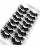 Shop New 8 Pair 25mm Fluffy Dramatic Long False Eyelashes - Soft Handmade Reusable Volume Lashes | Makeup Essentials #6D-13 - Buy Online on GoSupps.com