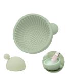 Pubcontti Silicone Makeup Brush Cleaner Mat - Portable Cleaning Tool for Cosmetics - Easy Clean - Green - Buy Online on GoSupps.com
