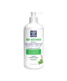 Kiss My Face De-Stress 2-in-1 Body Wash & Bath Soak - Peppermint + Clary Sage - Vegan & Cruelty Free - With Rhodiola Rosea & Hemp Seed Oil - 16 fl oz - Buy Online on GoSupps.com