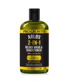 Arlo's Pro-Growth 2-in-1 Beard Wash & Conditioner - Vanilla Sandalwood & Menthol - 12 oz | International Shipping Available - Buy Online on GoSupps.com