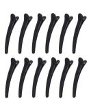 Deolven Hair Clips - 12 Professional Plastic Hairdresser Accessories for Women & Girls | 7.8cm Black Styling Salon Tools - Buy Online on GoSupps.com