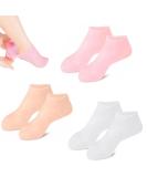 3 Pairs Silicone Socks Silicone Moisturizing Socks Women Foot Spa Pedicure Silicone Socks Soft Gel Heel Socks Silicone Foot Moisturising Socks for Women Dry Cracked Feet(White Skin Color Pink) - Buy Online on GoSupps.com