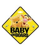 Disney Winnie The Pooh Baby ON Board Sign - Cute Baby Safety Car Accessory | International Shipping - Buy Online on GoSupps.com