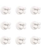 Tecbull Funny Hooks Toothbrush Holder & Razor Bracket - Self-Adhesive No Drilling - 18pcs (9x White + 9x Replacement Pads) | International Shipping Available - Buy Online on GoSupps.com