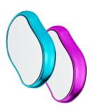 Uqmiqura Nano Hair Remover Stone - Pain-Free Crystal Hair Removal Device for Women & Men | 2 Pieces - Ideal for Back Arms & Legs (Blue & Pink) - Buy Online on GoSupps.com